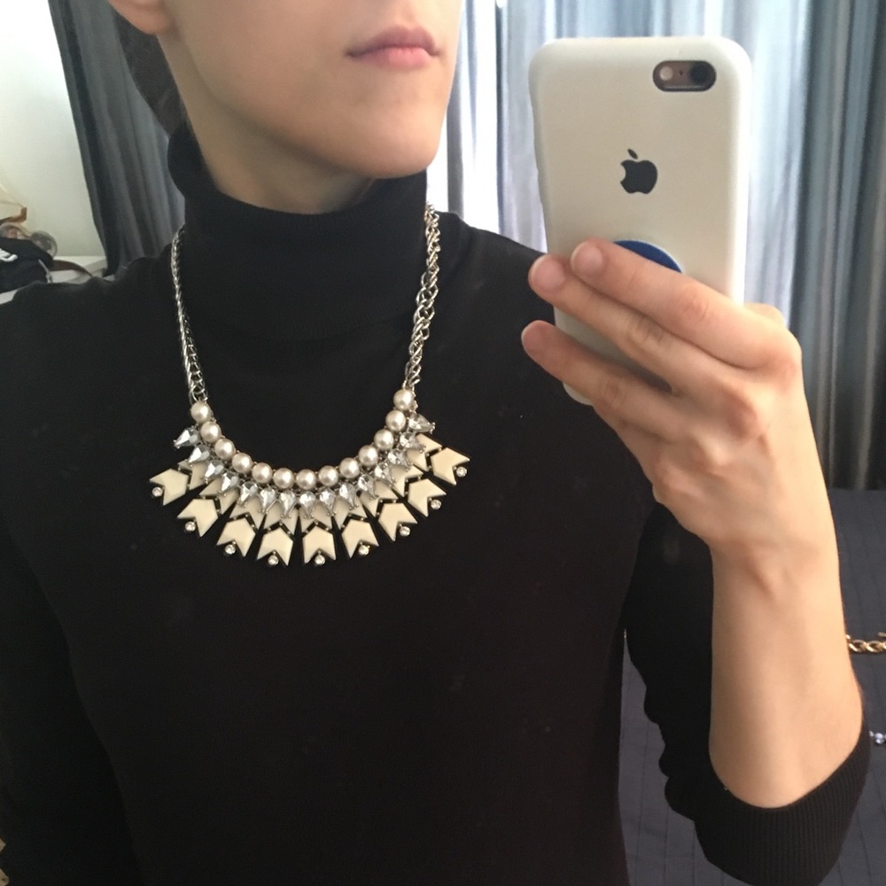 Baublebar necklace 🎀 white with diamonds & pearls